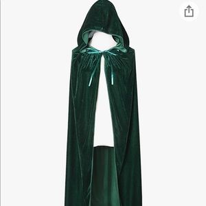 Green velvet Disney cloak / cape